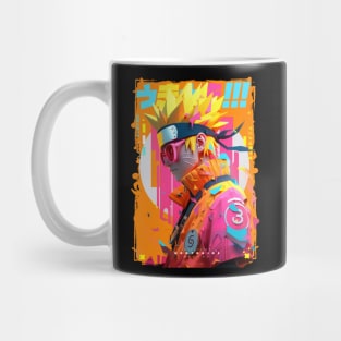 SHONEN HERO - MAXIMUM SHINOBI DRIP V2 🟧🩵🟧 3D LOW POLY ANIME MANGA JAPAN STYLE T-Shirt Mug